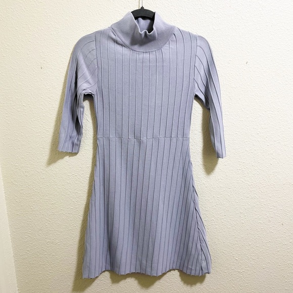 For Love and Lemons Knitz Simone Laced Back Sweater Mini Dress Blue XS - Picture 7 of 13